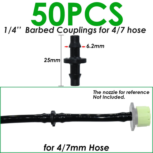 SPRYCLE 20-100PCS 1/4 Inch Connector Joint Tee Drip Irrigation Dripper