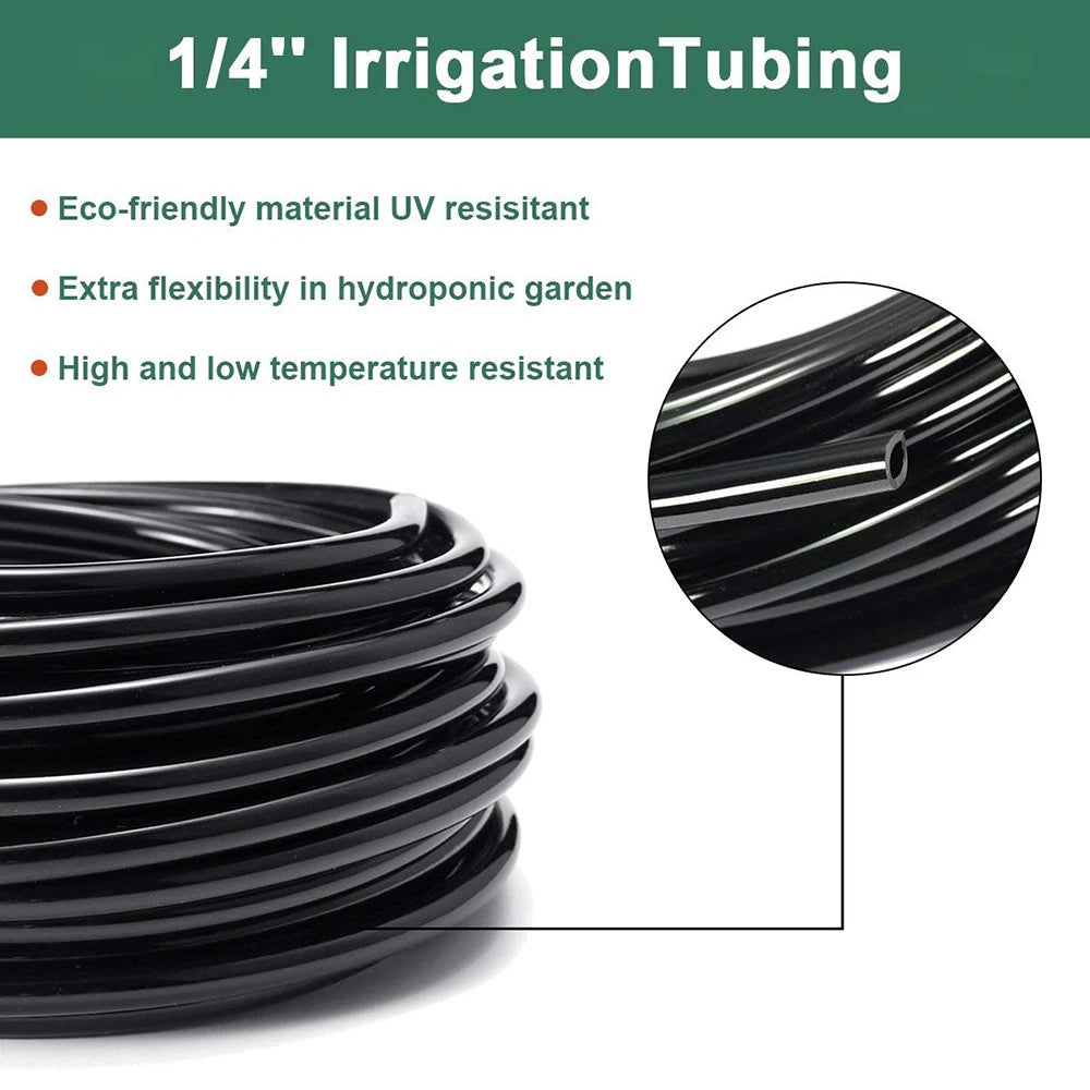 Garden Watering 4/7mm Hose PVC Micro Irrigation Pipe 1/4'' Tubing