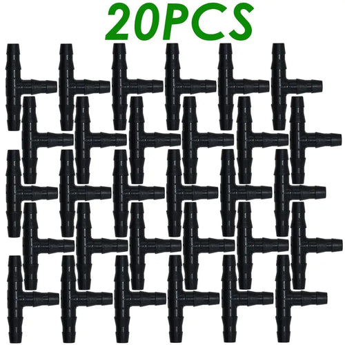 SPRYCLE 20-100PCS 1/4 Inch Connector Joint Tee Drip Irrigation Dripper