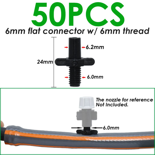 SPRYCLE 20-100PCS 1/4 Inch Connector Joint Tee Drip Irrigation Dripper