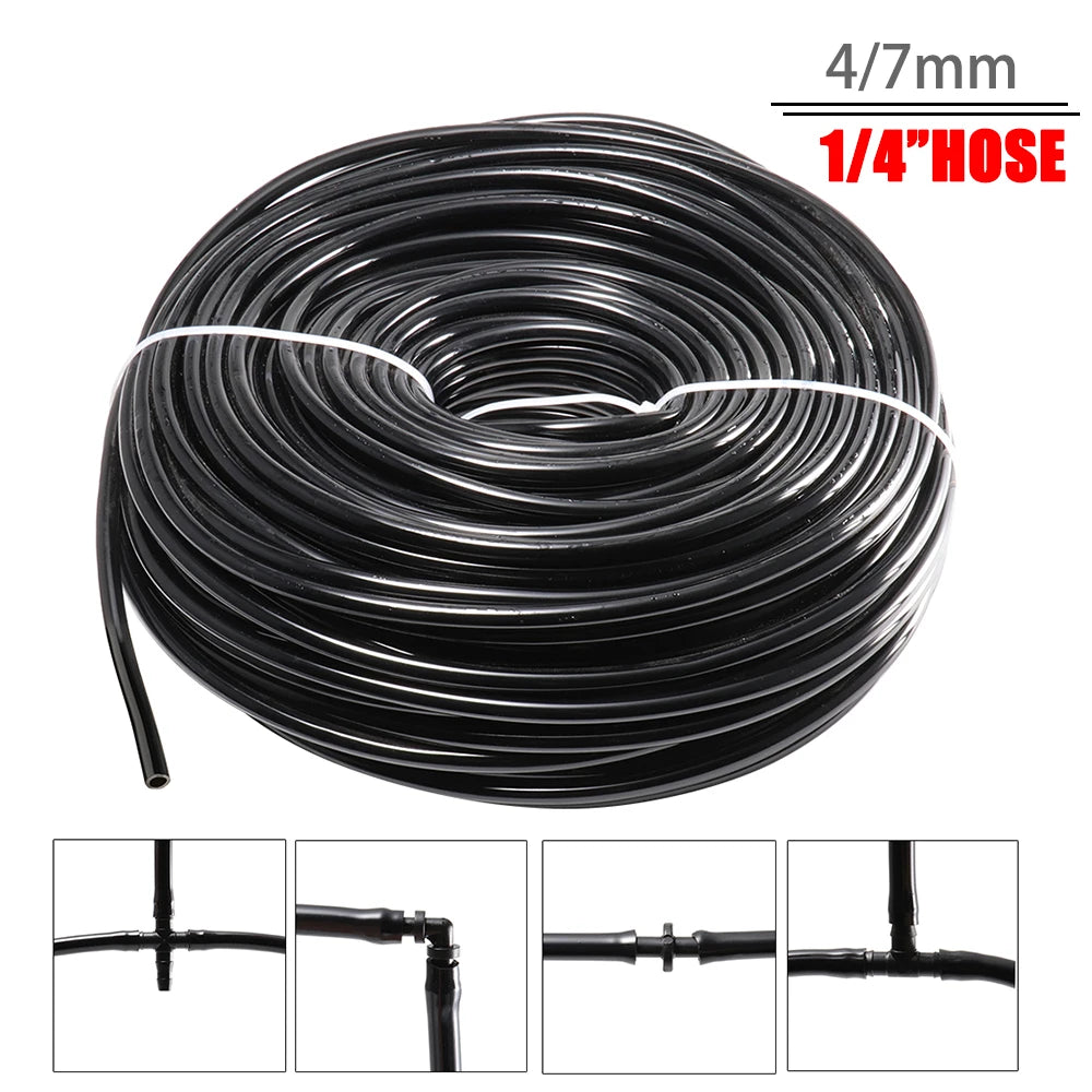 Garden Watering 4/7mm Hose PVC Micro Irrigation Pipe 1/4'' Tubing