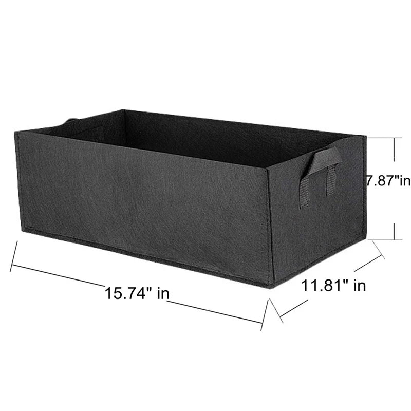 5 Pack Fabric Raised Garden Bed,Square Garden Flower Grow Bag