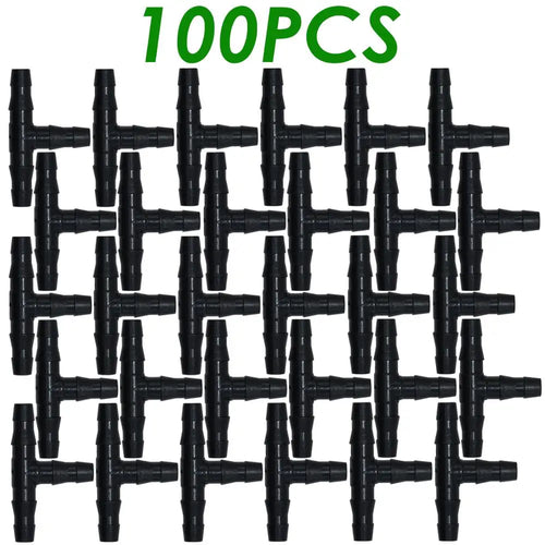 SPRYCLE 20-100PCS 1/4 Inch Connector Joint Tee Drip Irrigation Dripper