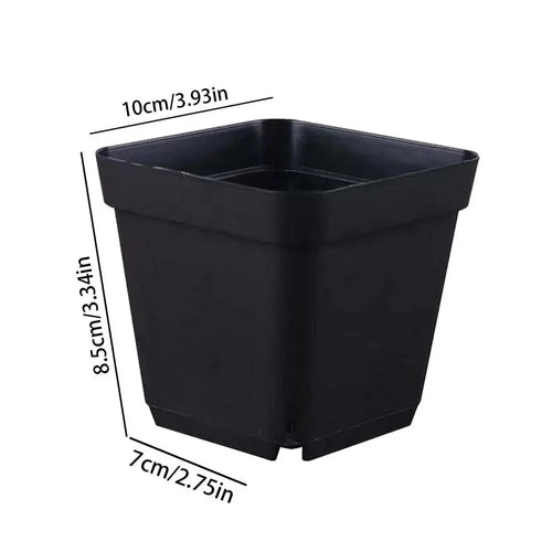 Seedling Pots 50Pcs Square Plant Seeding- Planting Cup Plastic Deep