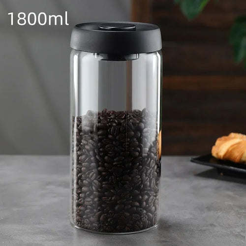 Multi Capacity Black Lid Coffee Pot Manual Vacuum Moisture-proof