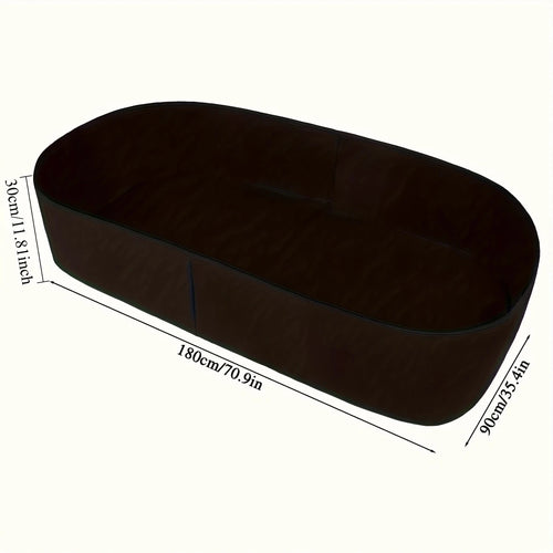 Breathable fabric elevated garden bed, rectangular planting bag,
