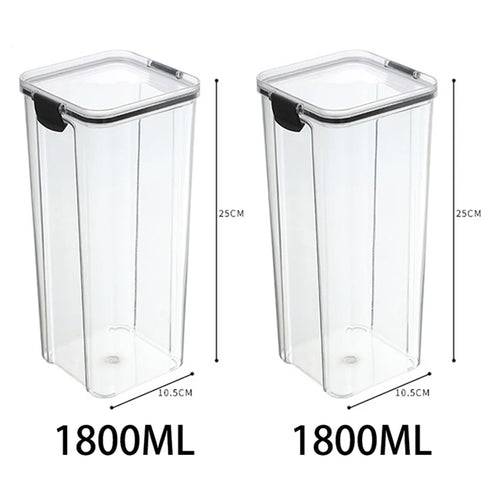 5Pcs Sets Sealed Jar Food Storage Box Transparent Plastic Kitchen