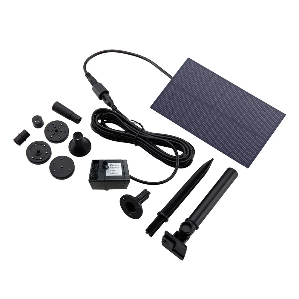 5W 5V Water Fountain Garden Decoration with Stake Solar Power Panel