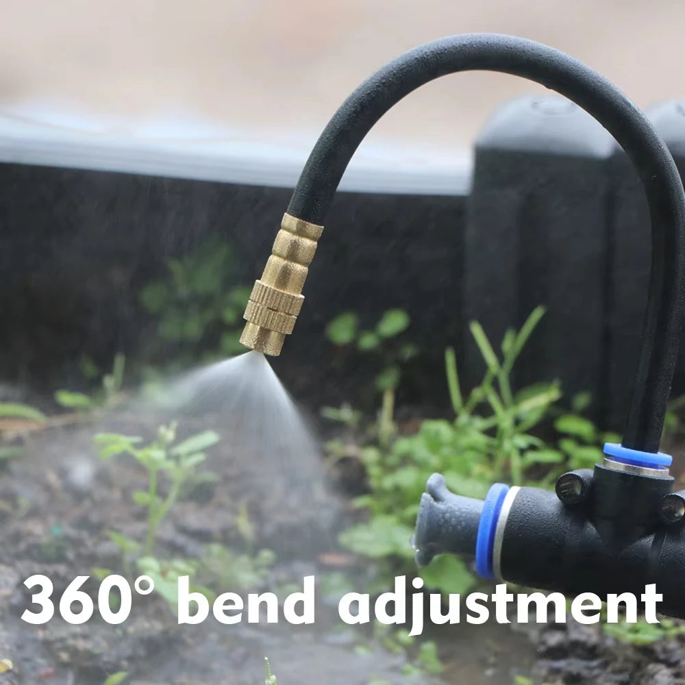 30M-5M DIY Free Bending Universal Sprayer Kit 8mm Hose Patio Misting