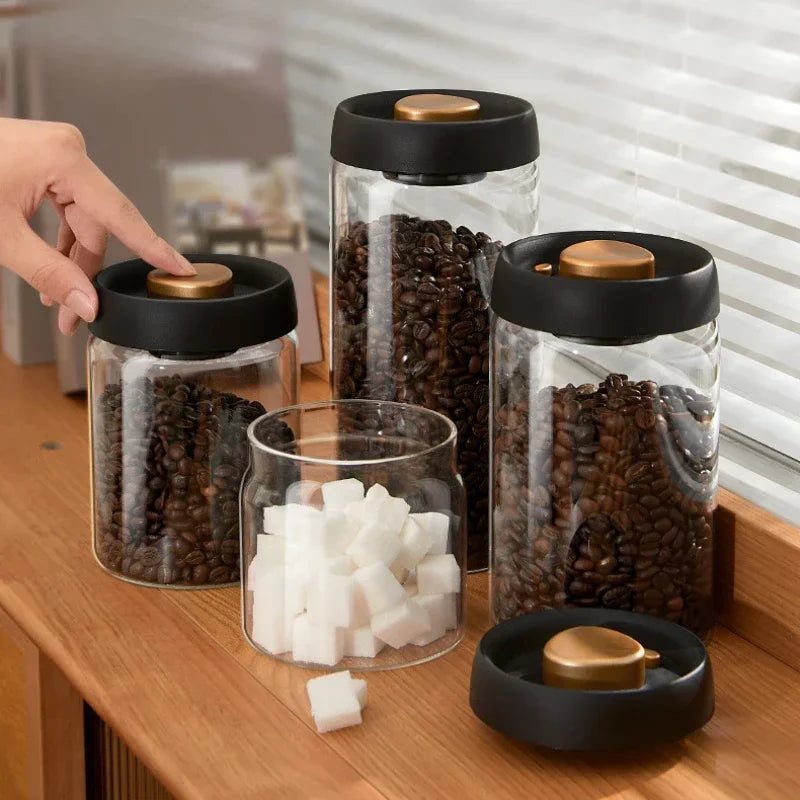 Coffee Can Manual Vacuum Moisture-proof Storage Jar Kitchen High