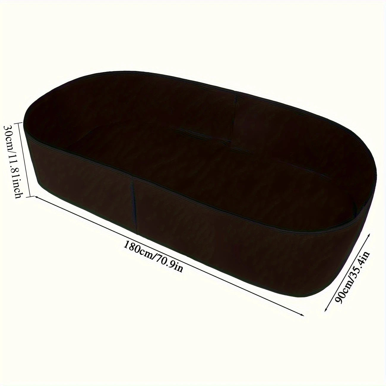 Breathable fabric elevated garden bed, rectangular planting bag,
