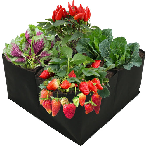 4/8 Grids Garden Raised Planting Bed Fabric Raised Garden Bed Square