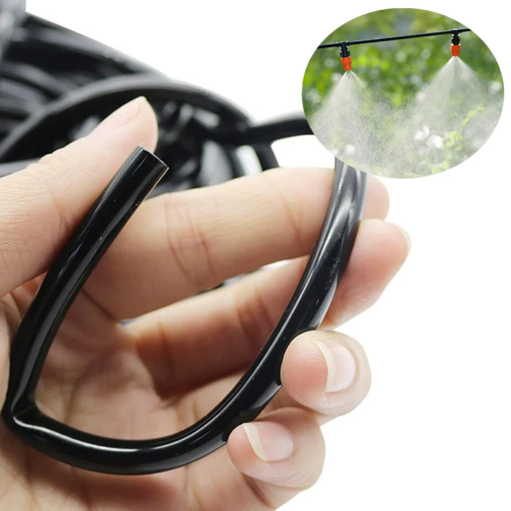5m Black Drip Irrigation Hose Perfect for DIY Garden Irrigation System