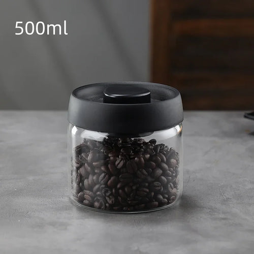 Multi Capacity Black Lid Coffee Pot Manual Vacuum Moisture-proof