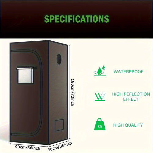Premium Grow Tent, 36"x36"x72" High Reflective Mylar with