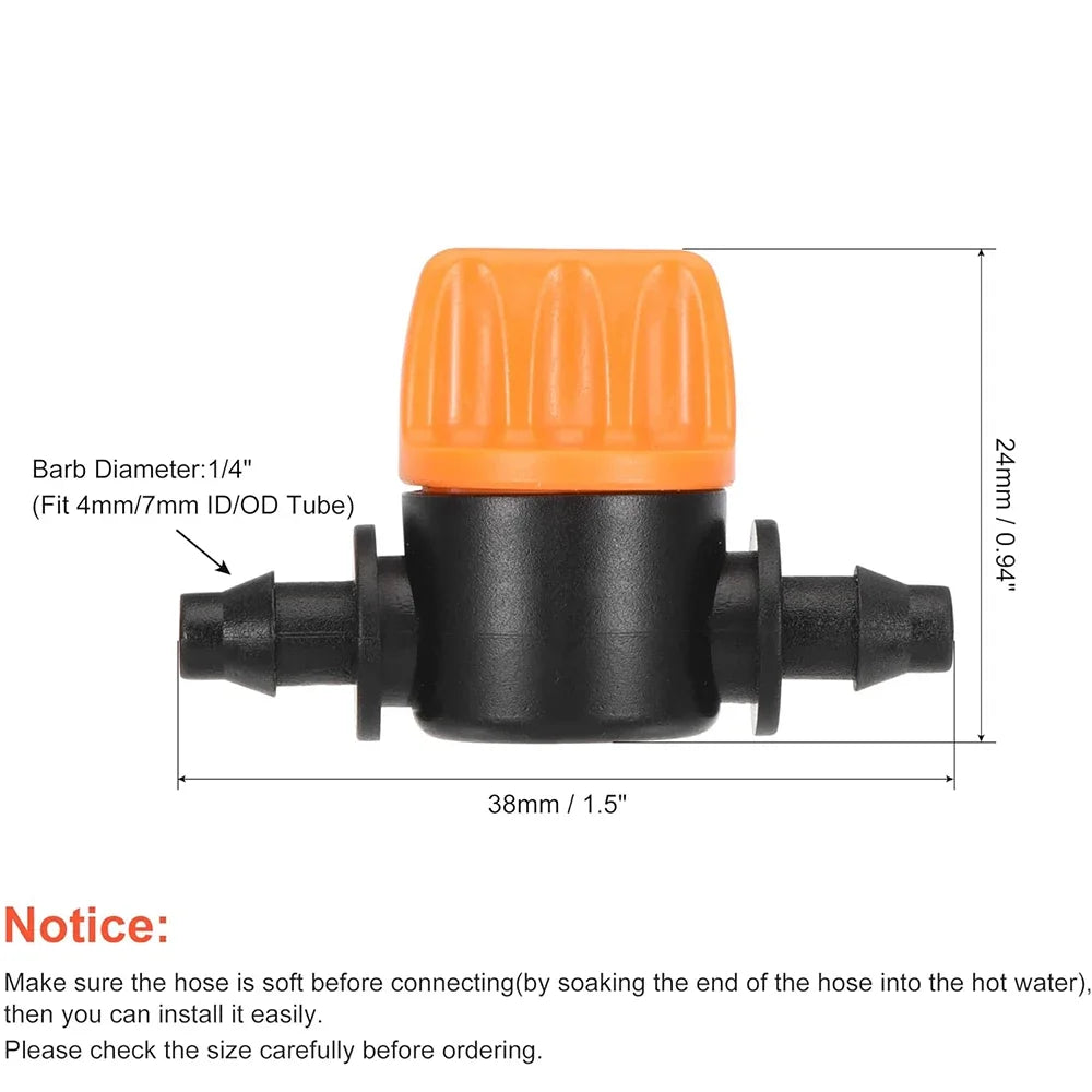 20Pcs Hose Valve Garden Tap Connectors for Drip Irrigation System,