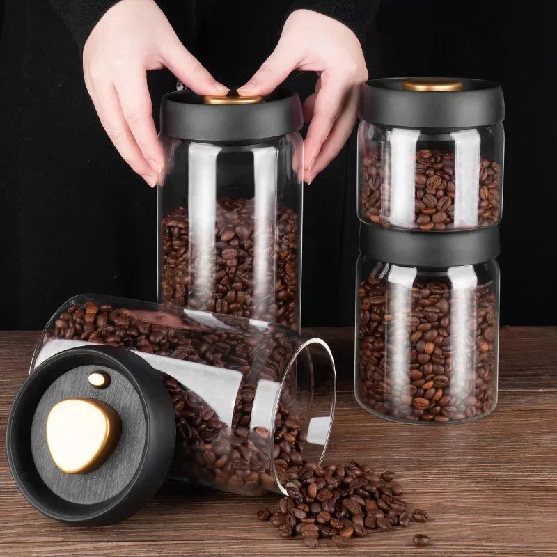 Coffee Can Manual Vacuum Moisture-proof Storage Jar Kitchen High