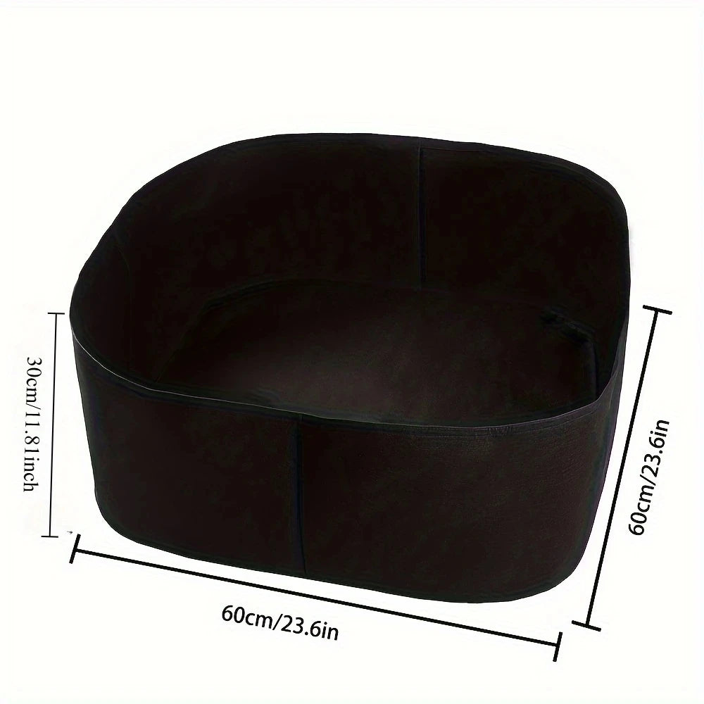 Breathable fabric elevated garden bed, rectangular planting bag,