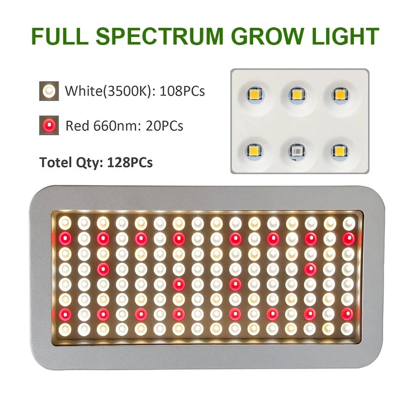 SEAMETAL 3000W LED Grow Light Full Spectrum Indoor Plants Growing