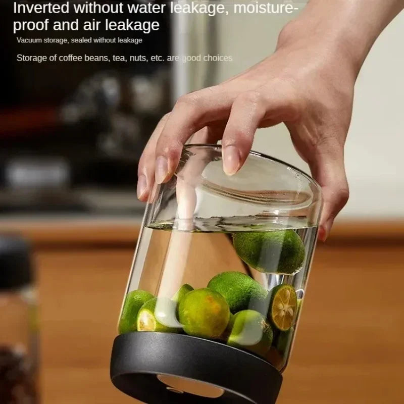 Multi Capacity Black Lid Coffee Pot Manual Vacuum Moisture-proof
