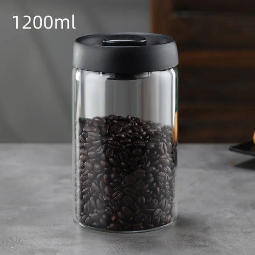 Multi Capacity Black Lid Coffee Pot Manual Vacuum Moisture-proof