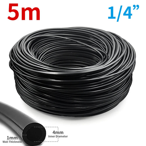 5m Black Drip Irrigation Hose Perfect for DIY Garden Irrigation System