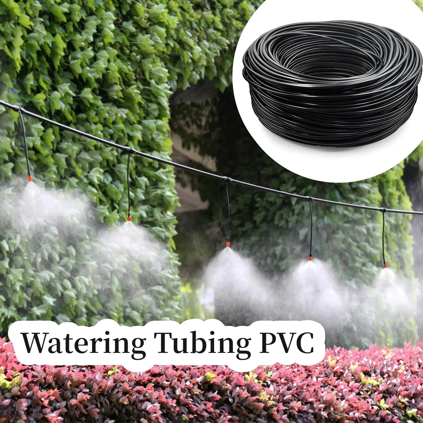5m Black Drip Irrigation Hose Perfect for DIY Garden Irrigation System