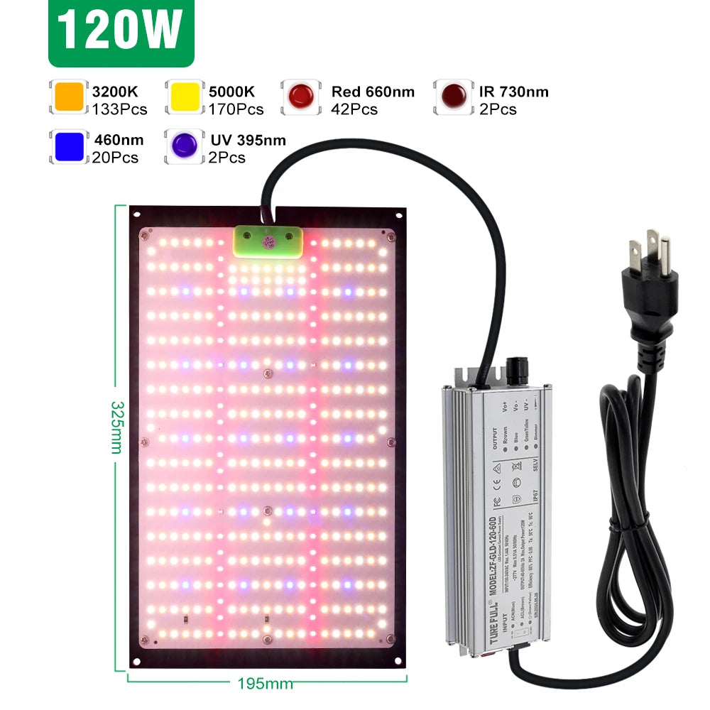 Led Grow Light 120W 240W Full Spectrum Dimmable Phytolamp LM301H Chips