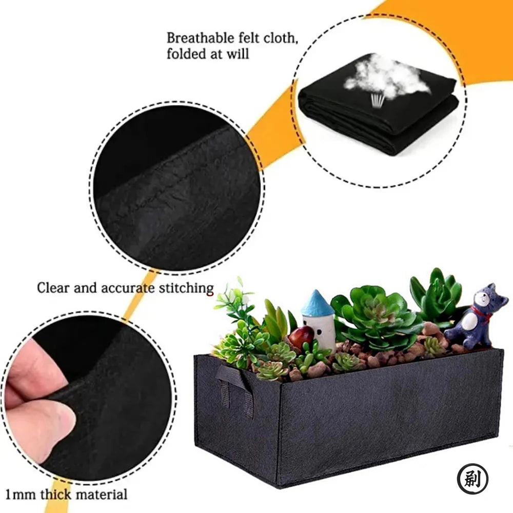 Square Felt Growing Bucket Plant Growth Bag Multi-Functional Vegetable