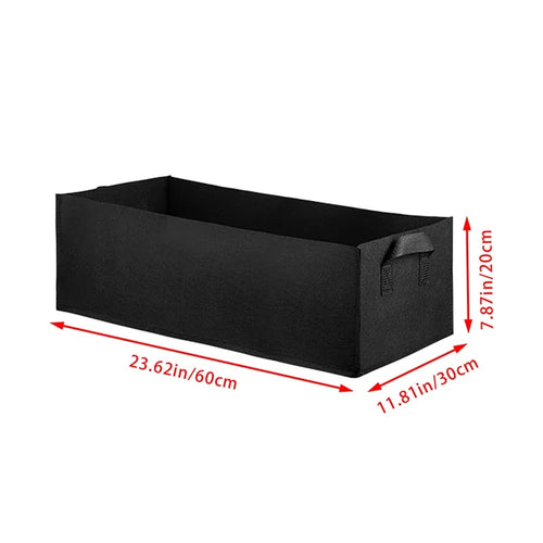 Rectangle Breathable Planting Container Grow Bag 40/50/60cm Fabric