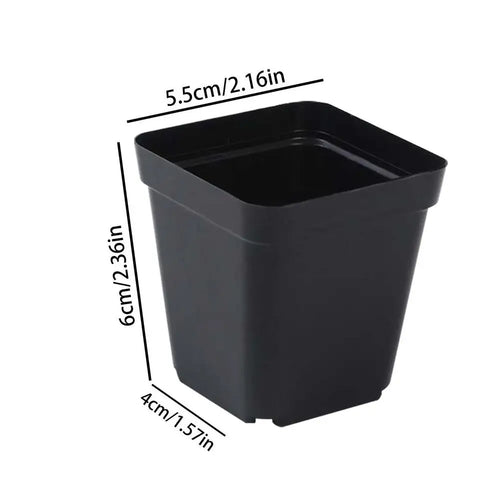Seedling Pots 50Pcs Square Plant Seeding- Planting Cup Plastic Deep