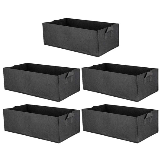 5 Pack Fabric Raised Garden Bed,Square Garden Flower Grow Bag