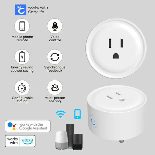 10A Smart Wifi Socket US Plug Phone APP Remote Voice Control 100-240V
