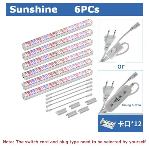 Newest 1/2/4/6PCS Full Spectrum LED Growing Lights for Greenhouse