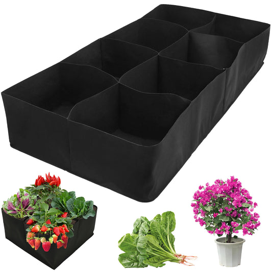 4/8 Grids Garden Planting Bag Raised Strawberries Vegetable Flower