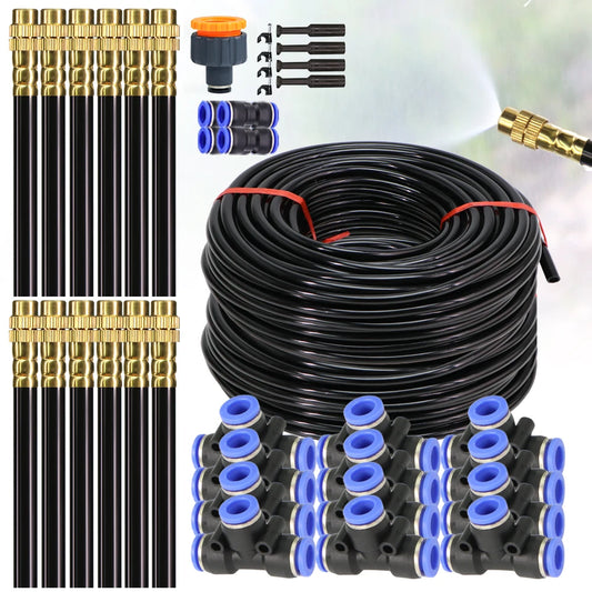 30M-5M DIY Free Bending Universal Sprayer Kit 8mm Hose Patio Misting