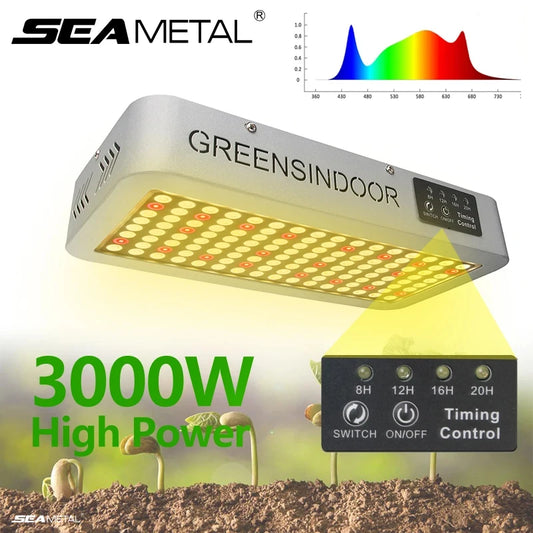 SEAMETAL 3000W LED Grow Light Full Spectrum Indoor Plants Growing