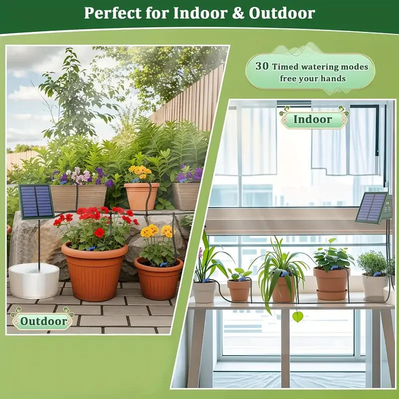 1pc DIY Solar-Powered Automatic Drip Irrigation System  for Raised
