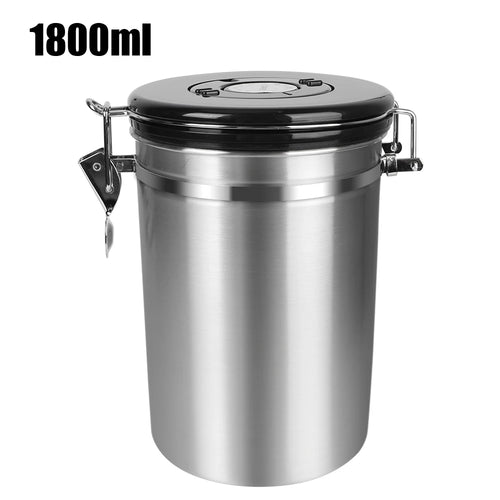 Stainless Steel Airtight Lid Preserves Freshness Storage Canister