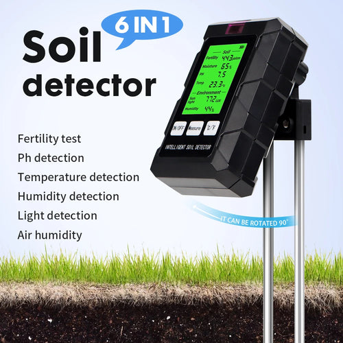 2/3/3/5/6 in 1 Digital Soil Tester Multifunctional Soil Fertility pH