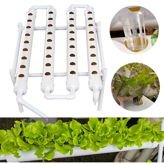 Hydroponics Growing System Kits 36 Sites Food PVC-Pipe Hydroponic
