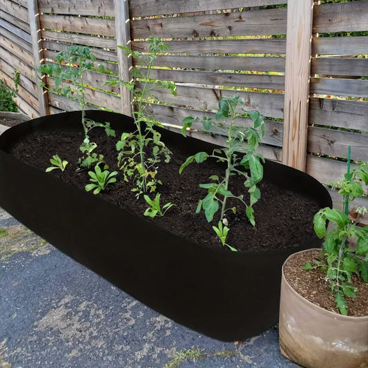 Breathable fabric elevated garden bed, rectangular planting bag,
