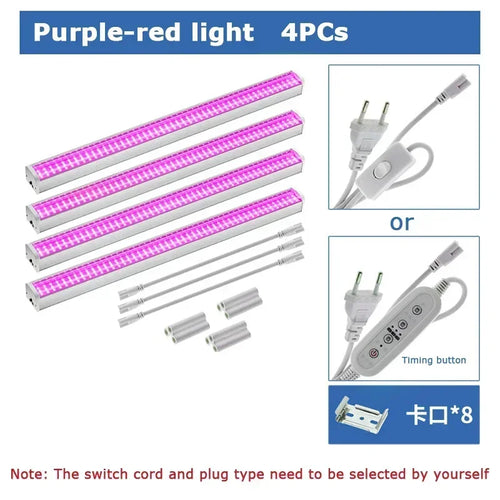 Newest 1/2/4/6PCS Full Spectrum LED Growing Lights for Greenhouse