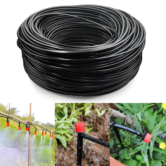 5m Black Drip Irrigation Hose Perfect for DIY Garden Irrigation System