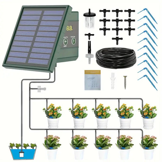1pc DIY Solar-Powered Automatic Drip Irrigation System  for Raised