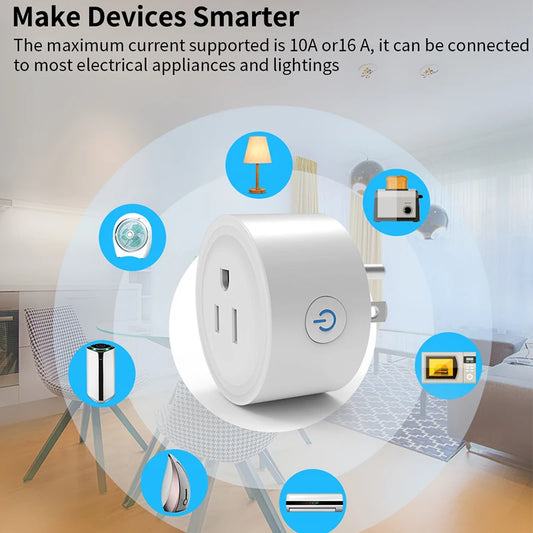 10A Smart Wifi Socket US Plug Phone APP Remote Voice Control 100-240V