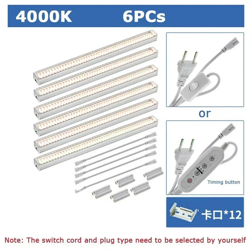 Newest 1/2/4/6PCS Full Spectrum LED Growing Lights for Greenhouse