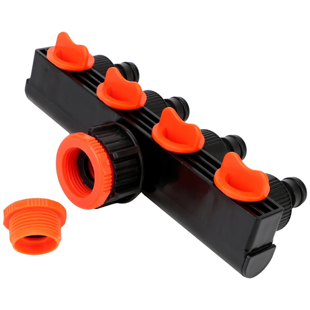 For Water Pipe 4 Way Hose Splitters Valve Splitter Hose Pipe Tap