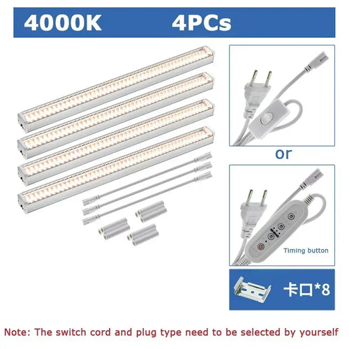 Newest 1/2/4/6PCS Full Spectrum LED Growing Lights for Greenhouse
