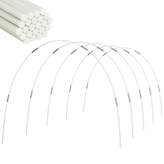 25/50pcs Garden Greenhouse Hoops，Rust-Free Fiberglass Support Frame